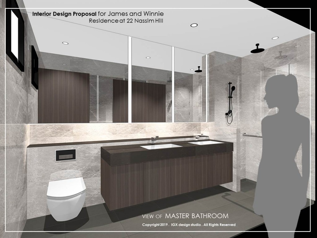 Visual of Proposed Master Bathroom Interior.